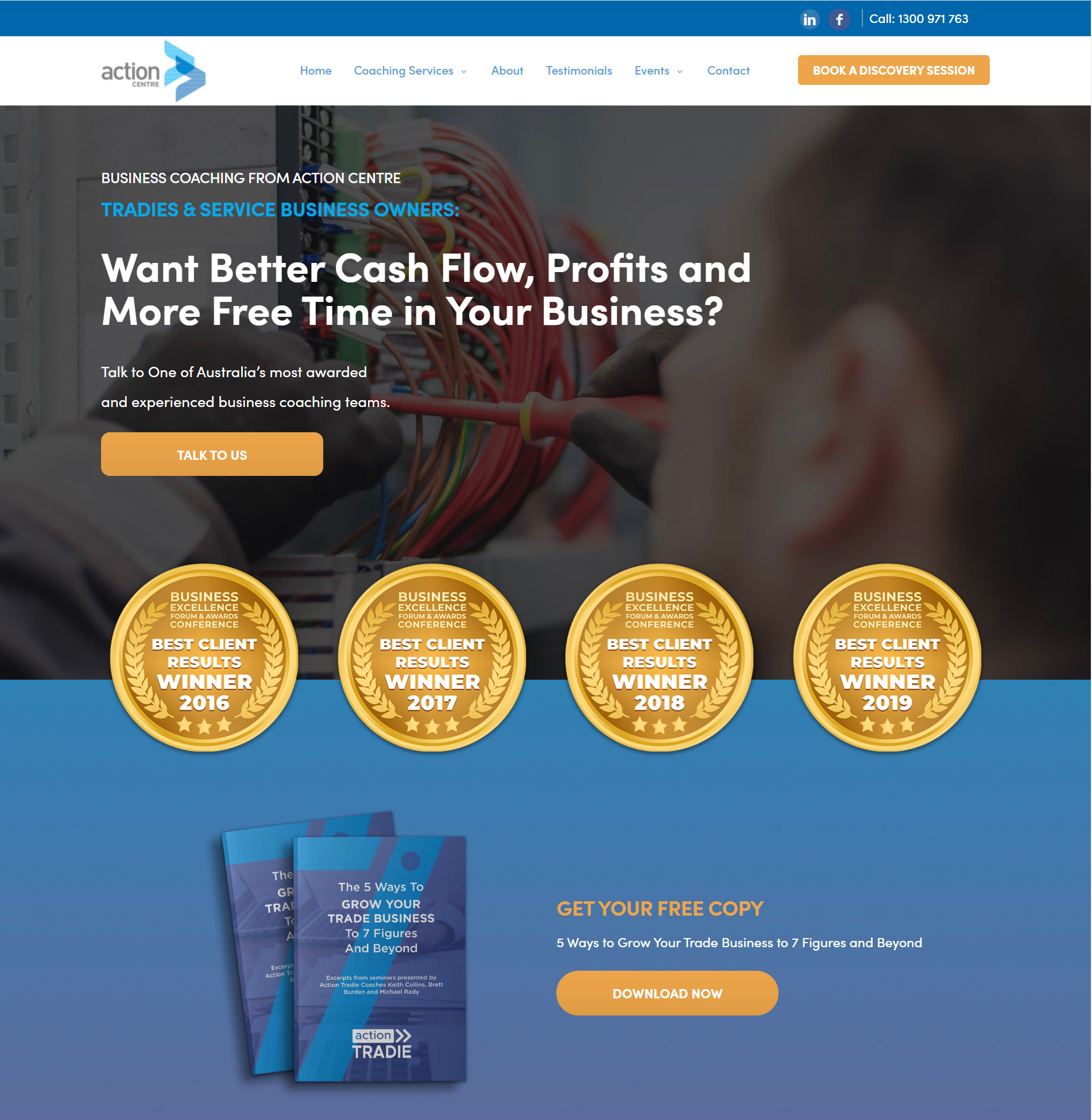 Action Centre Website Snapshot